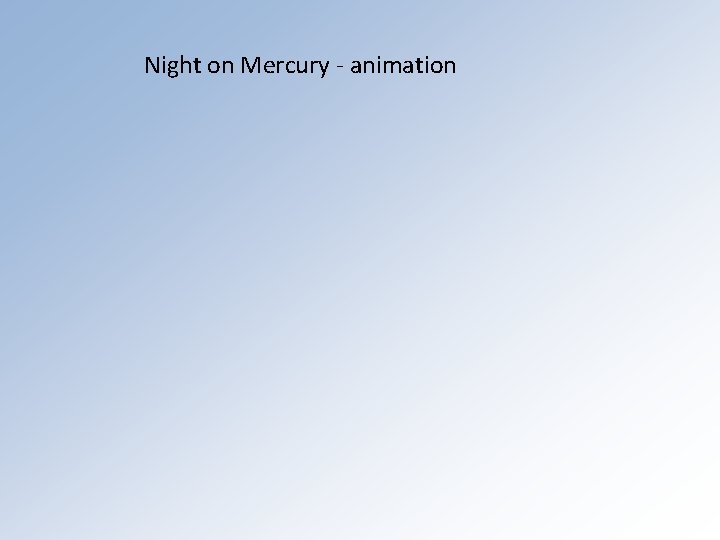 Night on Mercury - animation 