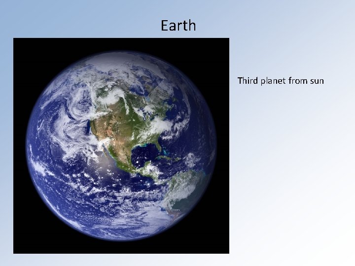 Earth Third planet from sun 