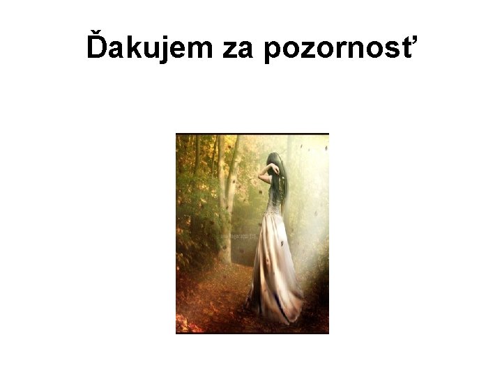 Ďakujem za pozornosť 