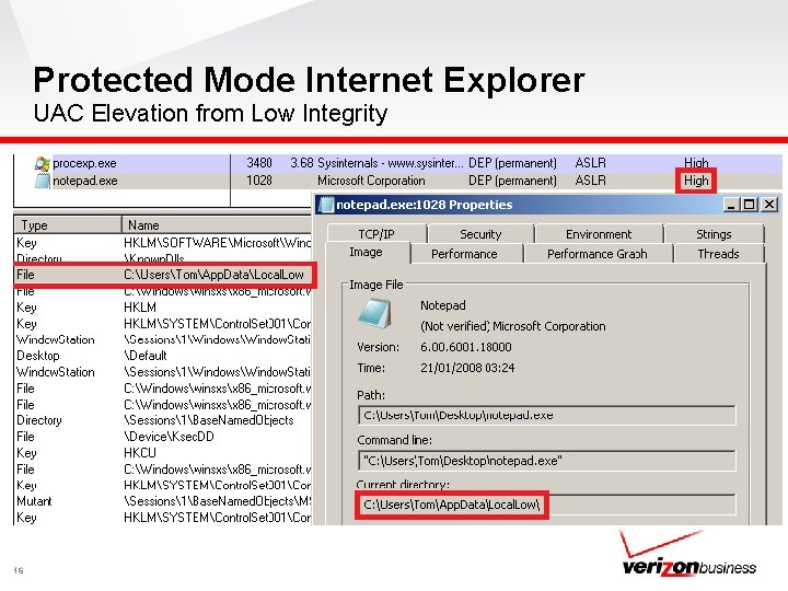 Protected Mode Internet Explorer UAC Elevation from Low Integrity 16 