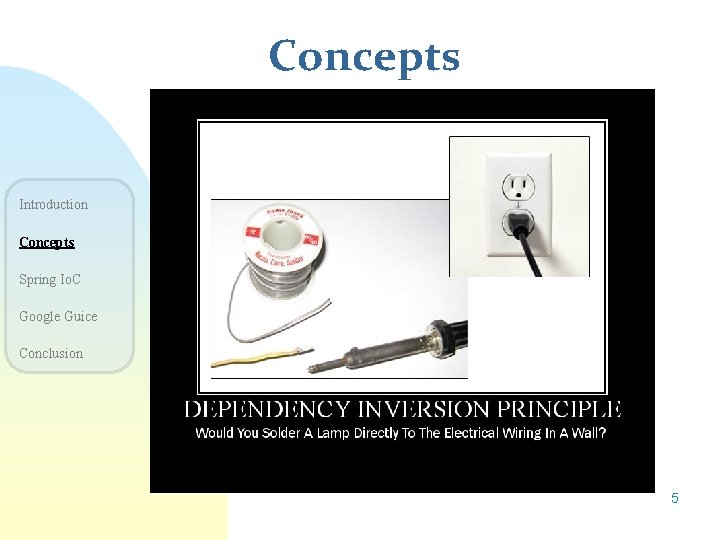 Concepts Introduction Concepts Spring Io. C Google Guice Conclusion 5 