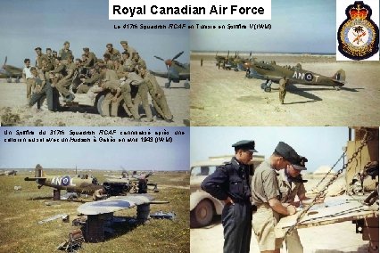 Royal Canadian Air Force Le 417 th Squadron RCAF en Tunisie en Spitifire V