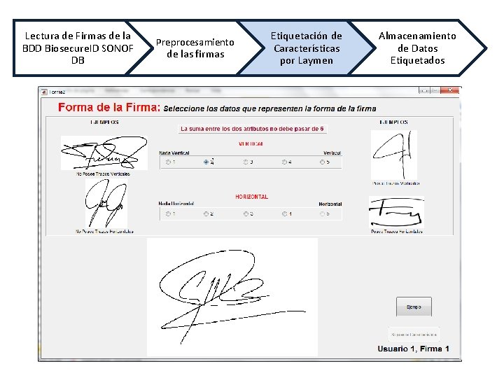 Lectura de Firmas de la BDD Biosecure. ID SONOF DB Preprocesamiento de las firmas