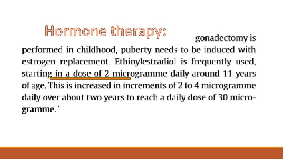 Hormone therapy: hohhhh 