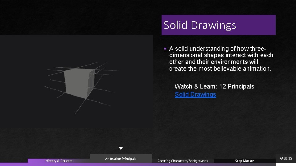 Solid Drawings § A solid understanding of how threedimensional shapes interact with each other