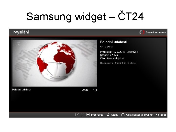  Samsung widget – ČT 24 