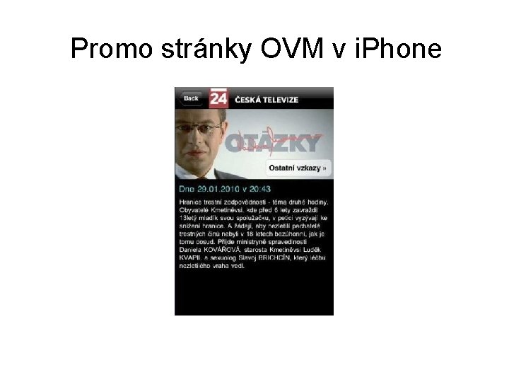  Promo stránky OVM v i. Phone 