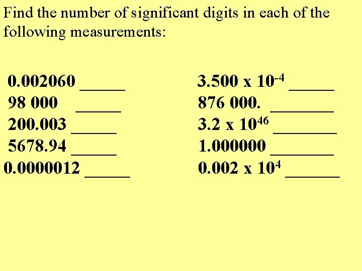 Find the number of significant digits in each of the following measurements: 0. 002060