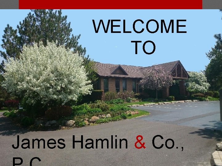 WELCOME TO James Hamlin & Co. , 