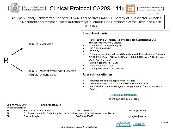 Clinical Protocol CA 209 -141 An Open Label, Randomized Phase 3 Clinical Trial of Clinical Protocol CA 209 -141 An Open Label, Randomized Phase 3 Clinical Trial of
