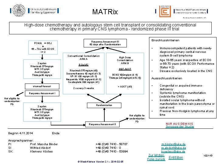 MATRix High-dose chemotherapy and autologous stem cell transplant or consolidating conventional chemotherapy in primary MATRix High-dose chemotherapy and autologous stem cell transplant or consolidating conventional chemotherapy in primary