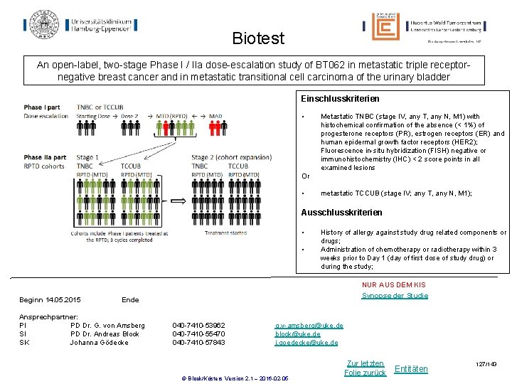 Biotest An open-label, two-stage Phase I / IIa dose-escalation study of BT 062 in Biotest An open-label, two-stage Phase I / IIa dose-escalation study of BT 062 in