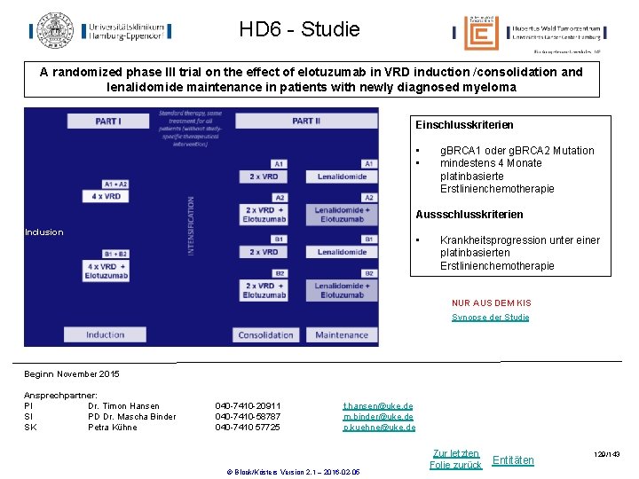 HD 6 - Studie A randomized phase III trial on the effect of elotuzumab HD 6 - Studie A randomized phase III trial on the effect of elotuzumab