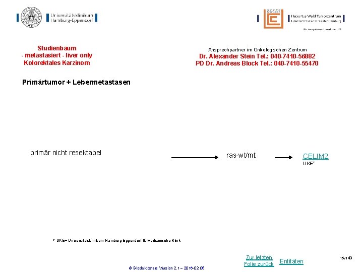 Studienbaum - metastasiert - liver only Kolorektales Karzinom Ansprechpartner im Onkologischen Zentrum Dr. Alexander Studienbaum - metastasiert - liver only Kolorektales Karzinom Ansprechpartner im Onkologischen Zentrum Dr. Alexander