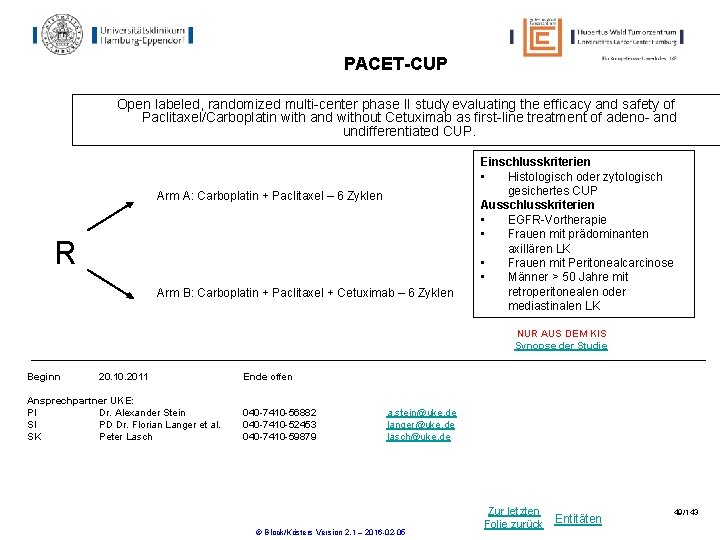PACET-CUP Open labeled, randomized multi-center phase II study evaluating the efficacy and safety of PACET-CUP Open labeled, randomized multi-center phase II study evaluating the efficacy and safety of