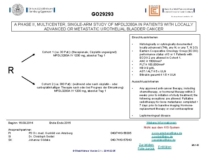 GO 29293 A PHASE II, MULTICENTER, SINGLE-ARM STUDY OF MPDL 3280 A IN PATIENTS GO 29293 A PHASE II, MULTICENTER, SINGLE-ARM STUDY OF MPDL 3280 A IN PATIENTS