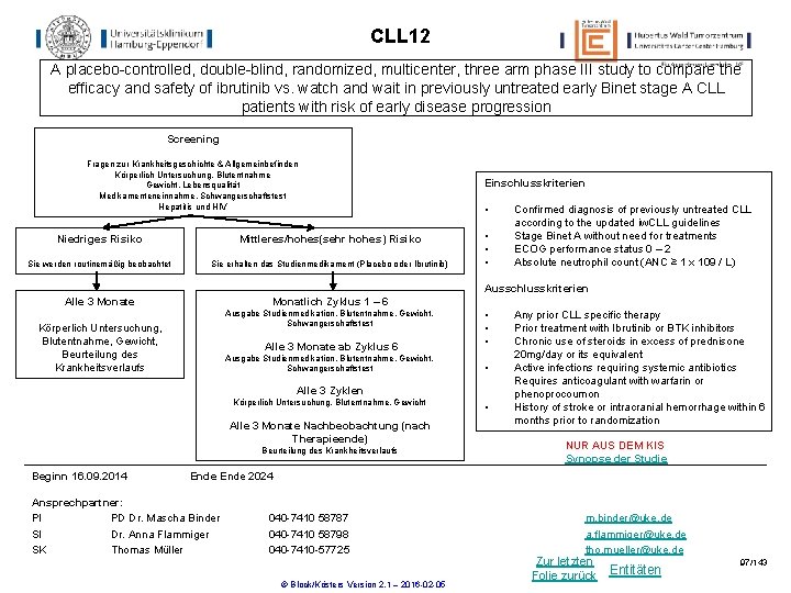 CLL 12 A placebo-controlled, double-blind, randomized, multicenter, three arm phase III study to compare CLL 12 A placebo-controlled, double-blind, randomized, multicenter, three arm phase III study to compare