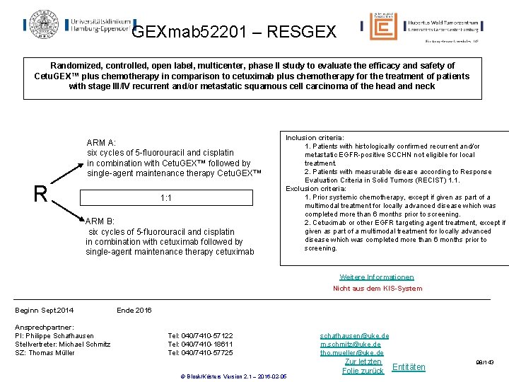 GEXmab 52201 – RESGEX Randomized, controlled, open label, multicenter, phase II study to evaluate GEXmab 52201 – RESGEX Randomized, controlled, open label, multicenter, phase II study to evaluate