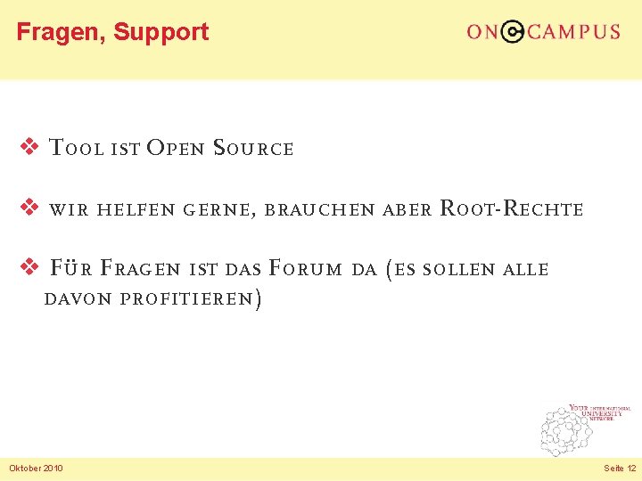 Fragen, Support v Tool ist Open Source v wir helfen gerne, brauchen aber Root-Rechte