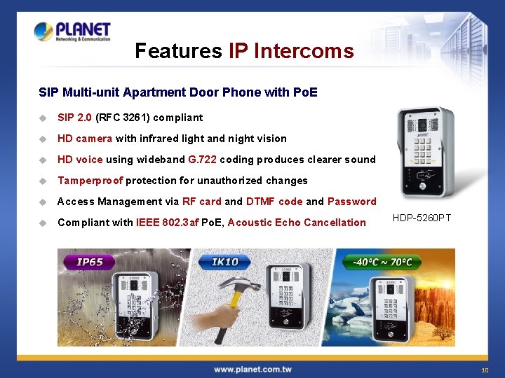 Features IP Intercoms SIP Multi-unit Apartment Door Phone with Po. E u SIP 2.