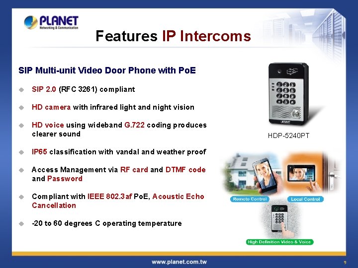 Features IP Intercoms SIP Multi-unit Video Door Phone with Po. E u SIP 2.