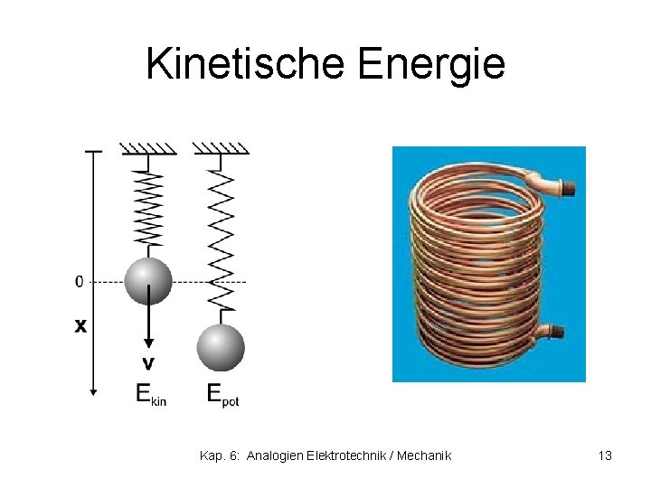Kinetische Energie Kap. 6: Analogien Elektrotechnik / Mechanik 13 