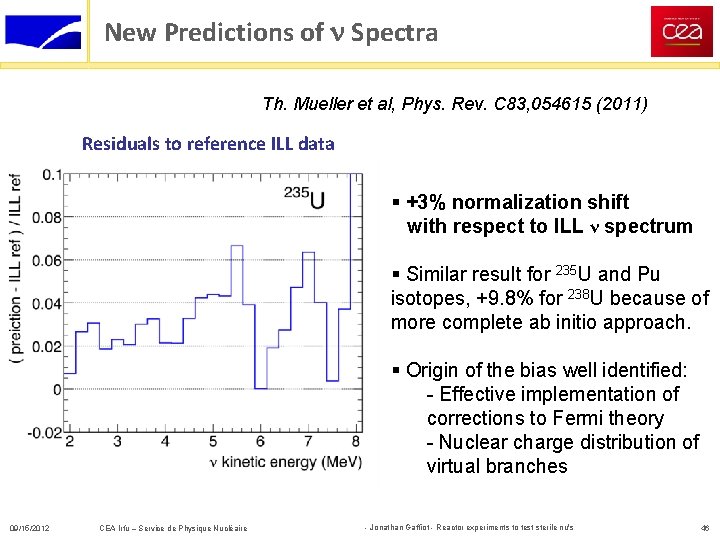 New Predictions of n Spectra Th. Mueller et al, Phys. Rev. C 83, 054615
