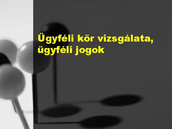 Ügyféli kör vizsgálata, ügyféli jogok 