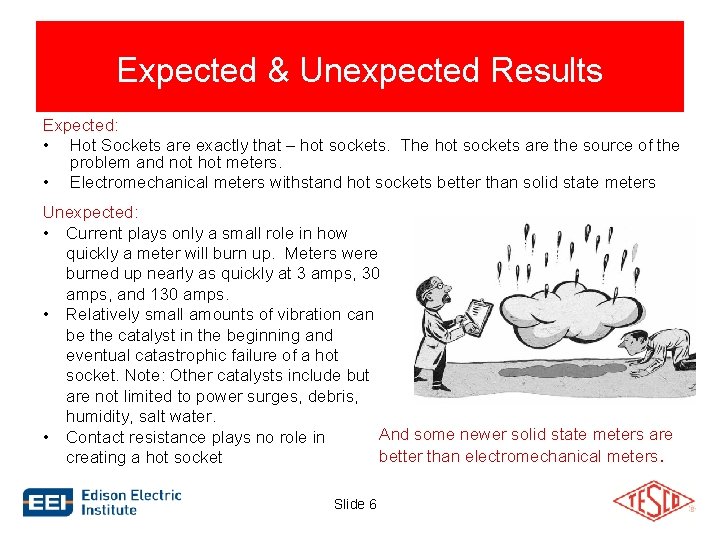 Expected & Unexpected Results Expected: • Hot Sockets are exactly that – hot sockets.