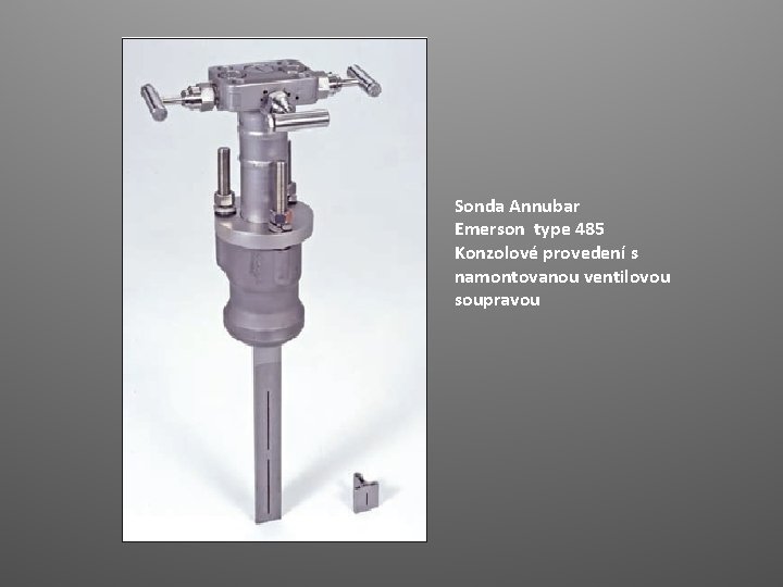 Sonda Annubar Emerson type 485 Konzolové provedení s namontovanou ventilovou soupravou 