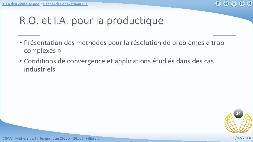 3. La deuxième année » Recherche opérationnelle R. O. et I. A. pour la