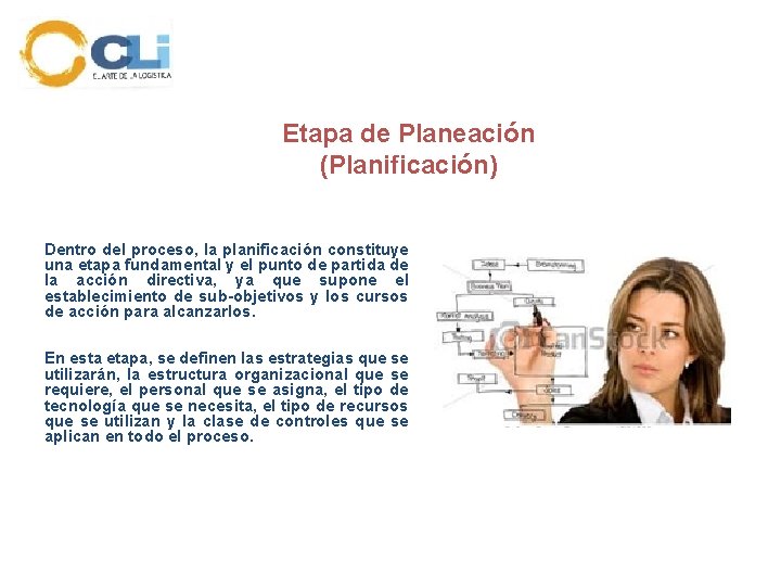 Etapa de Planeación (Planificación) Dentro del proceso, la planificación constituye una etapa fundamental y