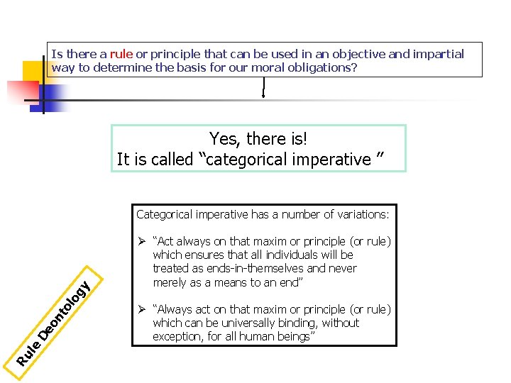 Is there a rule or principle that can be used in an objective and