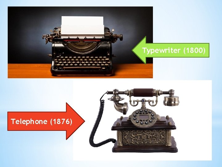 Typewriter (1800) Telephone (1876) 