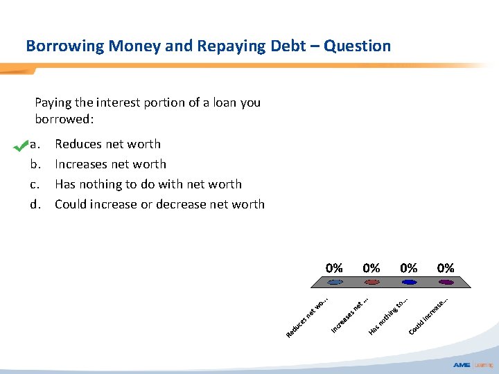 Borrowing Money and Repaying Debt – Question Paying the interest portion of a loan