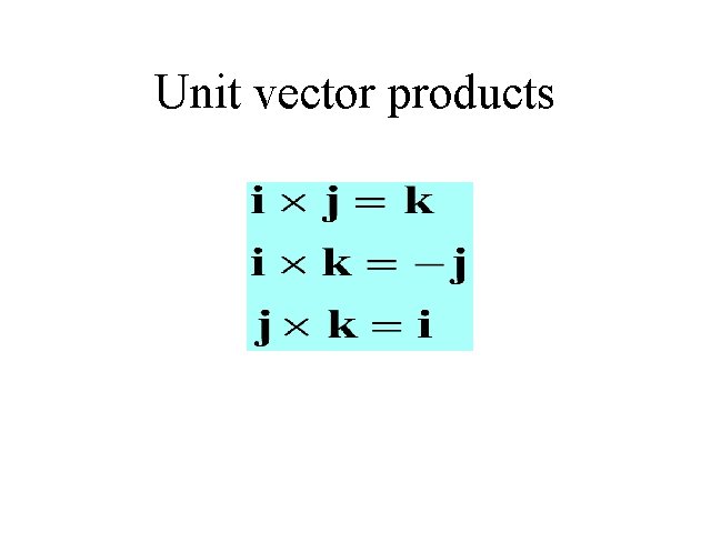 Unit vector products 