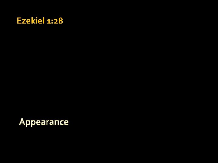 Ezekiel 1: 28 Appearance 