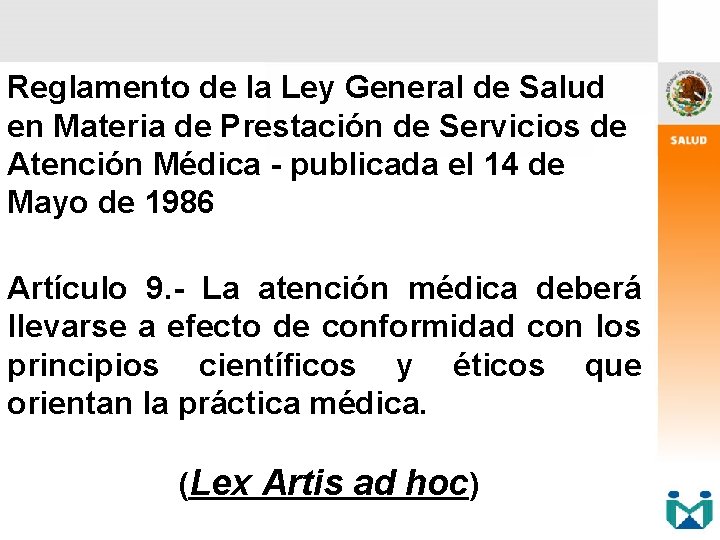 Reglamento de la Ley General de Salud en Materia de Prestación de Servicios de