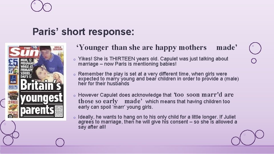 Paris’ short response: ‘Younger than she are happy mothers made’ o Yikes! She is