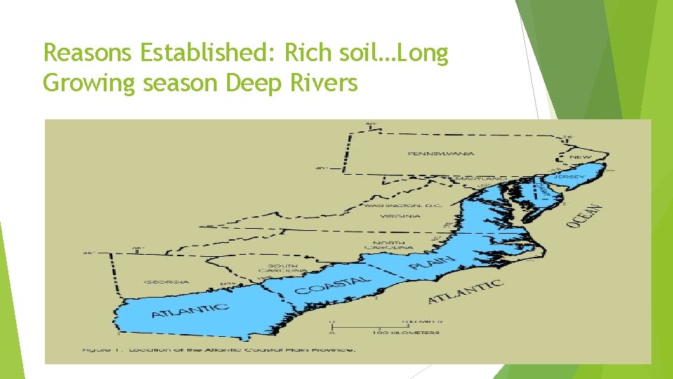 Reasons Established: Rich soil…Long Growing season Deep Rivers 