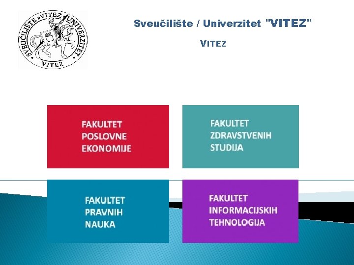 Sveučilište / Univerzitet "VITEZ" VITEZ Sveučilište / Univerzitet "VITEZ" VITEZ