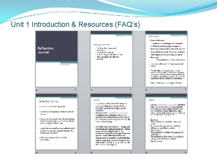 Unit 1 Introduction & Resources (FAQ’s) 