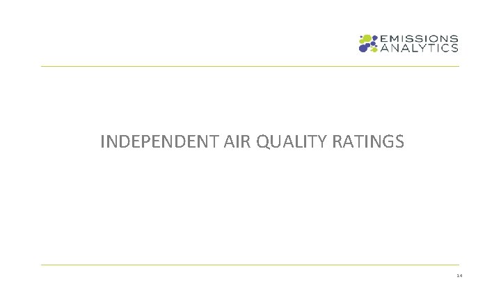 INDEPENDENT AIR QUALITY RATINGS 14 