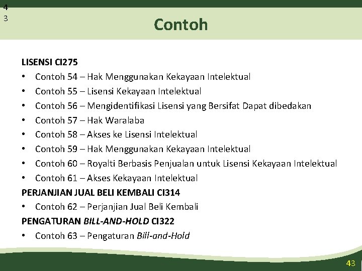 4 3 Contoh LISENSI CI 275 • Contoh 54 – Hak Menggunakan Kekayaan Intelektual