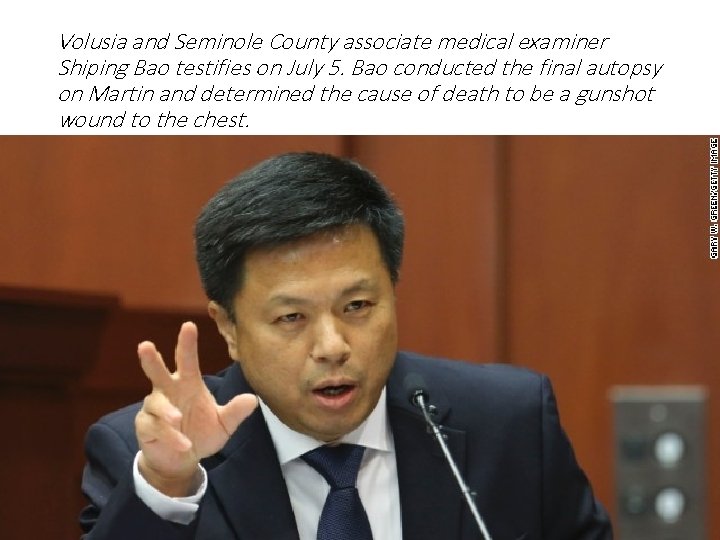 Volusia and Seminole County associate medical examiner Shiping Bao testifies on July 5. Bao