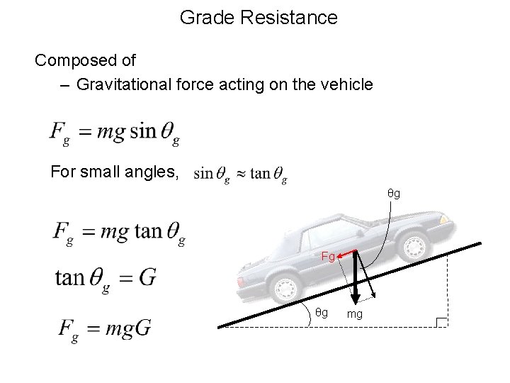 Resistance Forces on A Vehicle P M V
