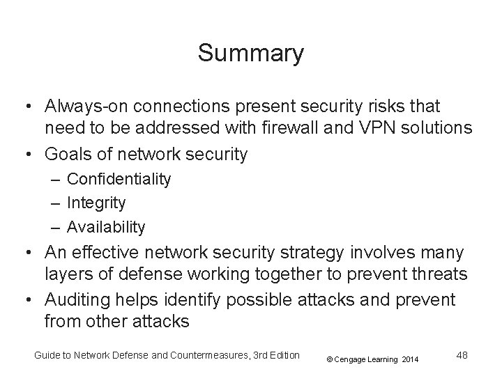 Summary • Always-on connections present security risks that need to be addressed with firewall Summary • Always-on connections present security risks that need to be addressed with firewall