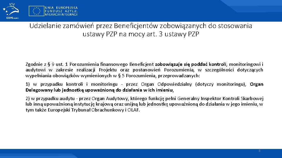 Udzielanie zamówień przez Beneficjentów zobowiązanych do stosowania ustawy PZP na mocy art. 3 ustawy