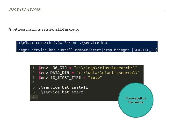INSTALLATION Great news, install as a service added in 0. 90. 5 Powershell to