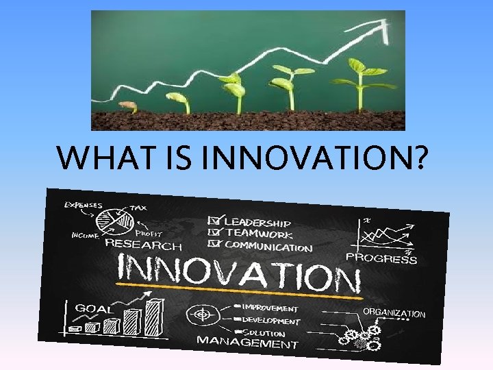 WHAT IS INNOVATION? 